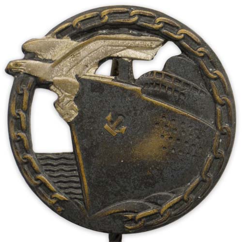 Germany III Reich. Narvik shield. Guilded, by the Kriegsmarine